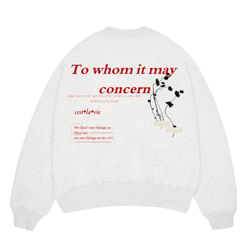 “To whom” Grey Sweater