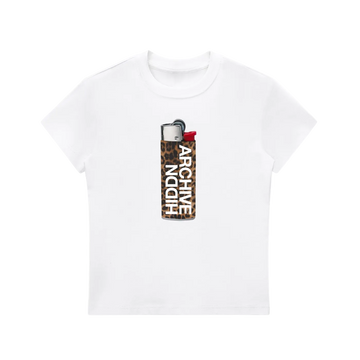 "Leopard Print Lighter" Hiddn Baby Tee