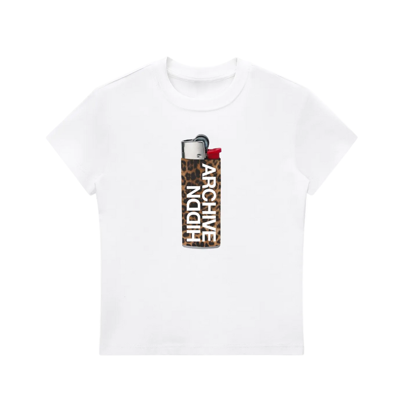 "Leopard Print Lighter" Hiddn Baby Tee