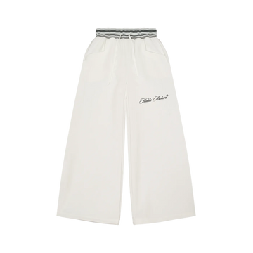 Hiddn Striped Waist Wide Leg Pants
