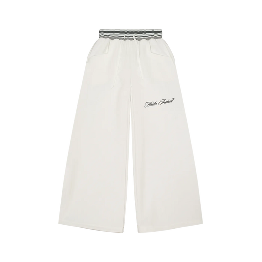 Hiddn Striped Waist Wide Leg Pants
