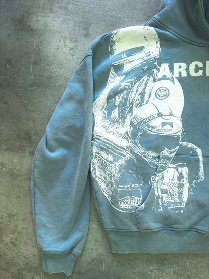 "Archive Blast" Light Blue Hoodie