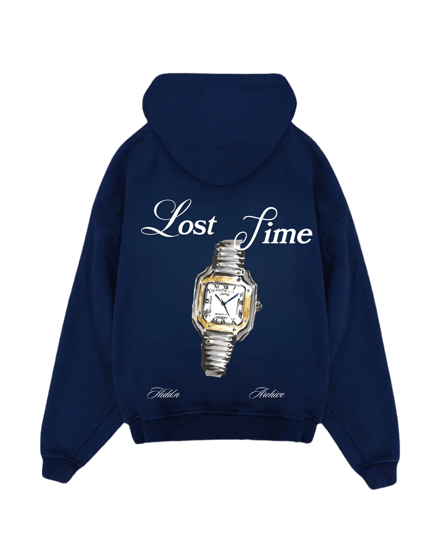 Hiddn “Lost Time” Heavy Weight Blue Hoodie