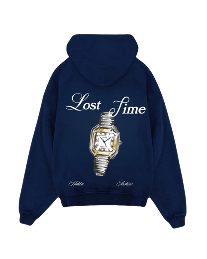 Hiddn “Lost Time” Heavy Weight Blue Hoodie