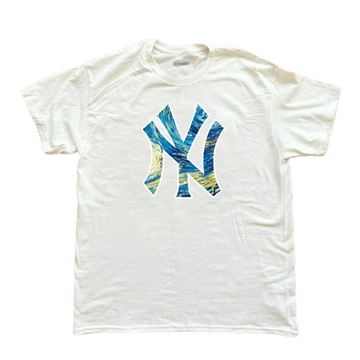 Yankees “Starry Night” White Baby Tee