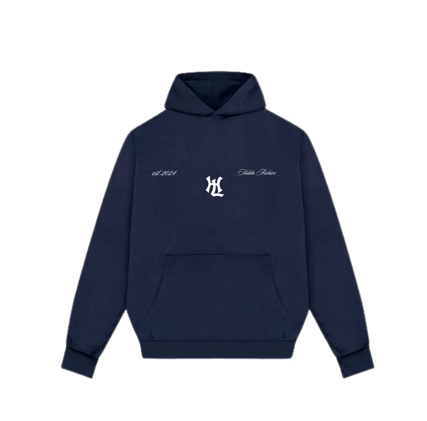 Yankees Hiddn Love Blue Heavy Weight Hoodie