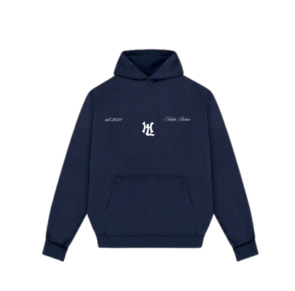 Yankees Hiddn Love Blue Heavy Weight Hoodie