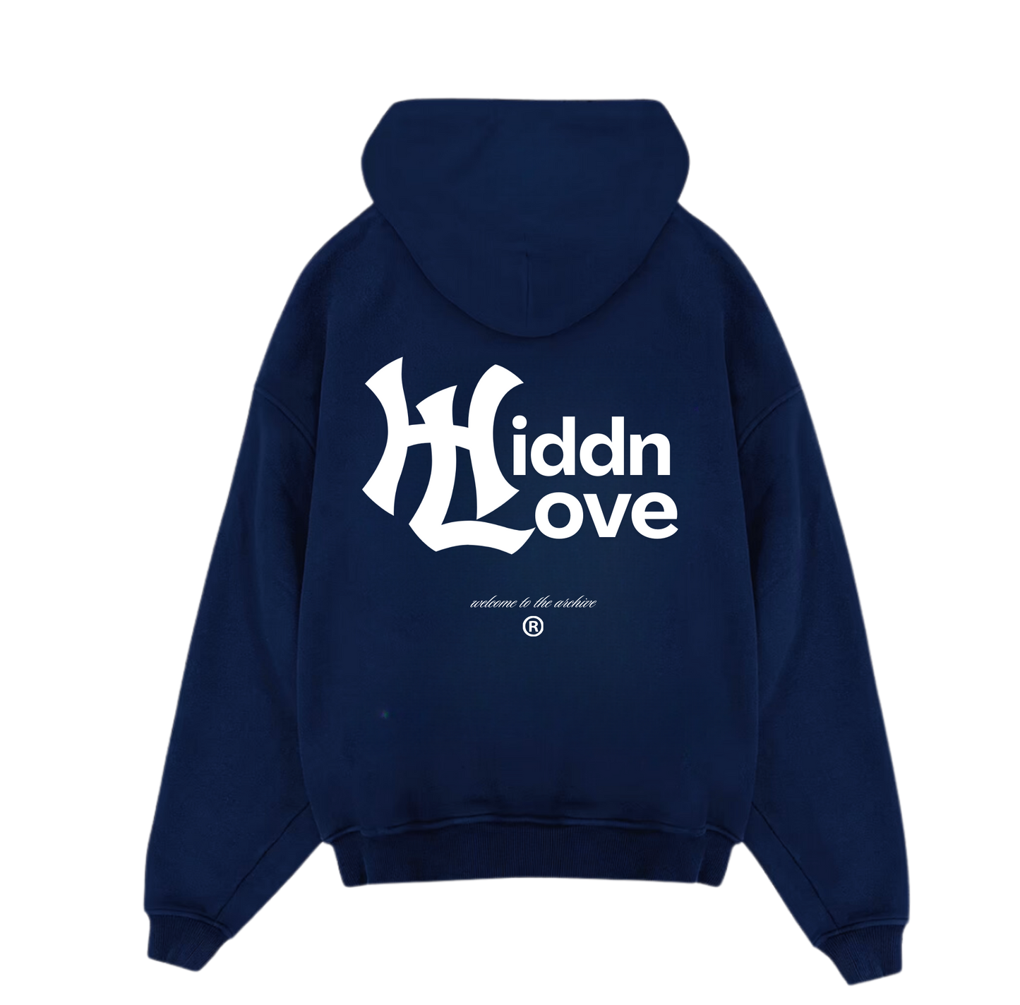 Yankees Hiddn Love Blue Heavy Weight Hoodie
