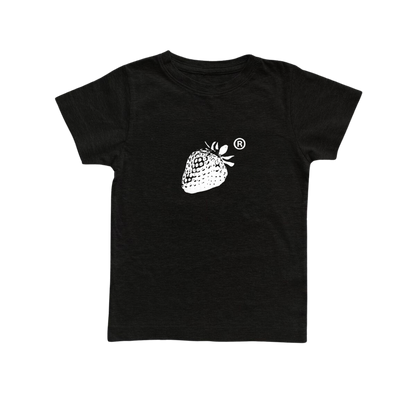 Straw Berry Baby Tee ( Black )