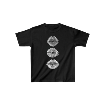 “Kisses” Hiddn Archive Black Baby Tee