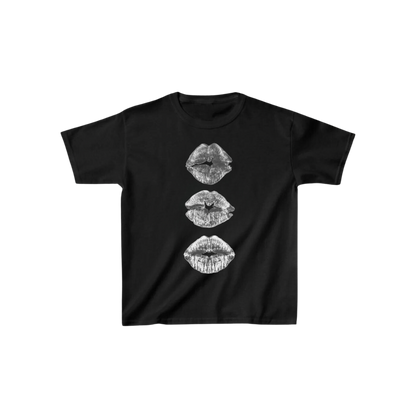 “Kisses” Hiddn Archive Black Baby Tee